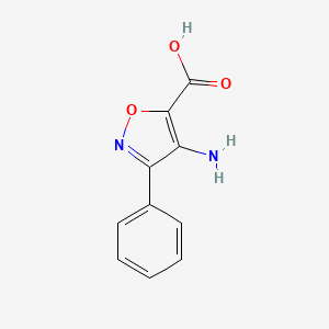 4-Amino-3-phenylisoxazole-5-carboxylic acid chemical structure (CAS 5994-00-3)