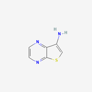 Thieno[2,3-b]pyrazin-7-amine chemical structure (CAS 59944-75-1)