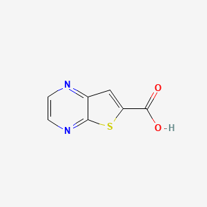Thieno[2,3-b]pyrazine-6-carboxylic acid chemical structure (CAS 59944-79-5)