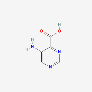 5-Aminopyrimidine-4-carboxylic acid chemical structure (CAS 59950-53-7)