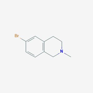 6-Bromo-2-methyl-1,2,3,4-tetrahydroisoquinoline chemical structure (CAS 59961-00-1)