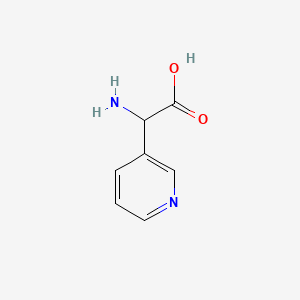 2-Amino-2-(pyridin-3-yl)acetic acid chemical structure (CAS 59966-29-9)