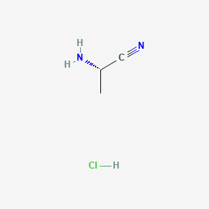(S)-2-Aminopropanenitrile hydrochloride chemical structure (CAS 59981-03-2)