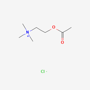 2-Acetoxy-N,N,N-trimethylethanaminium chloride chemical structure (CAS 60-31-1)