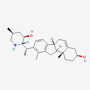 (2S,3R,5S)-2-((S)-1-((3S,6aR,11aS,11bR)-3-Hydroxy-10,11b-dimethyl-2,3,4,6,6a,11,11a,11b-octahydro-1H-benzo[a]fluoren-9-yl)ethyl)-5-methylpiperidin-3-ol chemical structure (CAS 60-70-8)