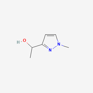1-(1-Methyl-1H-pyrazol-3-yl)ethan-1-ol chemical structure (CAS 60031-47-2)
