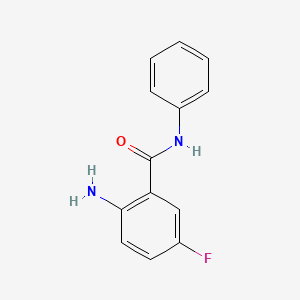 2-Amino-5-fluoro-N-phenylbenzamide chemical structure (CAS 60041-89-6)