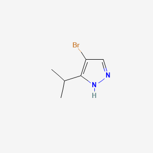 4-Bromo-3-isopropyl-1H-pyrazole chemical structure (CAS 60061-60-1)