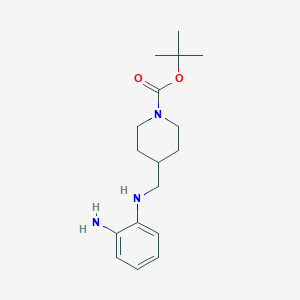 tert-Butyl 4-(((2-aminophenyl)amino)methyl)piperidine-1-carboxylate chemical structure (CAS 600725-25-5)