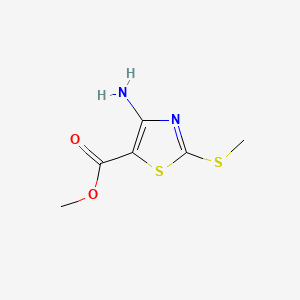 Methyl 4-amino-2-(methylthio)thiazole-5-carboxylate chemical structure (CAS 60093-05-2)