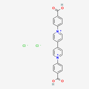 1,1'-Bis(4-carboxyphenyl)-[4,4'-bipyridine]-1,1'-diium chloride chemical structure (CAS 60095-59-2)