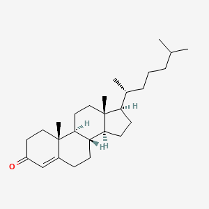 (8S,9S,10R,13R,14S,17R)-10,13-Dimethyl-17-((R)-6-methylheptan-2-yl)-6,7,8,9,10,11,12,13,14,15,16,17-dodecahydro-1H-cyclopenta[a]phenanthren-3(2H)-one chemical structure (CAS 601-57-0)
