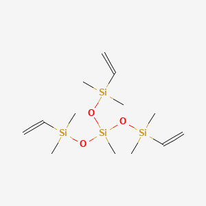 3-((Dimethyl(vinyl)silyl)oxy)-1,1,3,5,5-pentamethyl-1,5-divinyltrisiloxane chemical structure (CAS 60111-52-6)