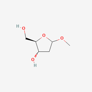 (2R,3S)-2-(Hydroxymethyl)-5-methoxytetrahydrofuran-3-ol chemical structure (CAS 60134-26-1)
