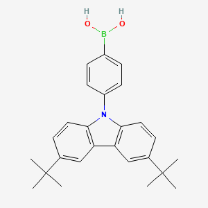 (4-(3,6-Di-tert-butyl-9H-carbazol-9-yl)phenyl)boronic acid chemical structure (CAS 601454-35-7)