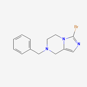 7-Benzyl-3-bromo-5,6,7,8-tetrahydroimidazo[1,5-a]pyrazine chemical structure (CAS 601515-08-6)