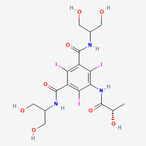 (S)-N1,N3-Bis(1,3-dihydroxypropan-2-yl)-5-(2-hydroxypropanamido)-2,4,6-triiodoisophthalamide chemical structure (CAS 60166-93-0)