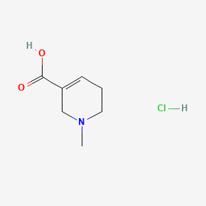 1-Methyl-1,2,5,6-tetrahydropyridine-3-carboxylic acid hydrochloride chemical structure (CAS 6018-28-6)