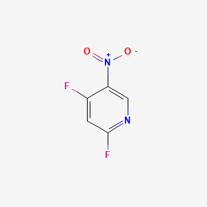 2,4-Difluoro-5-nitropyridine chemical structure (CAS 60186-15-4)