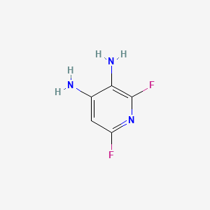 2,6-Difluoropyridine-3,4-diamine chemical structure (CAS 60186-25-6)