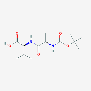 (S)-2-((S)-2-((tert-Butoxycarbonyl)amino)propanamido)-3-methylbutanoic acid chemical structure (CAS 60209-59-8)