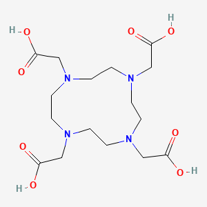 2,2',2'',2'''-(1,4,7,10-Tetraazacyclododecane-1,4,7,10-tetrayl)tetraacetic acid chemical structure (CAS 60239-18-1)