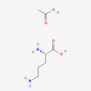 (S)-2,5-Diaminopentanoic acid acetic acid salt chemical structure (CAS 60259-81-6)