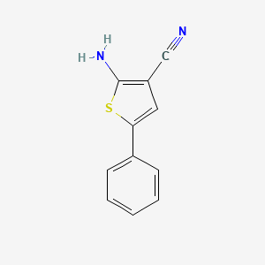 2-Amino-5-phenylthiophene-3-carbonitrile chemical structure (CAS 60271-29-6)