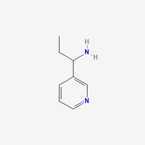 1-(Pyridin-3-yl)propan-1-amine chemical structure (CAS 60289-67-0)