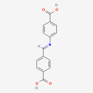 4-((4-Carboxybenzylidene)amino)benzoic acid chemical structure (CAS 60290-68-8)