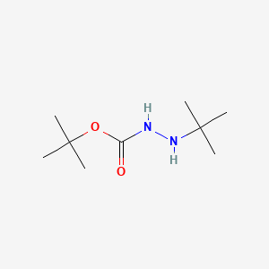 tert-Butyl 2-(tert-butyl)hydrazinecarboxylate chemical structure (CAS 60295-52-5)