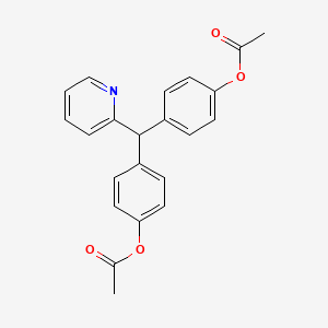 (Pyridin-2-ylmethylene)bis(4,1-phenylene) diacetate chemical structure (CAS 603-50-9)