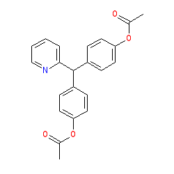 (Pyridin-2-ylmethylene)bis(4,1-phenylene) diacetate chemical structure (CAS 603-50-9)