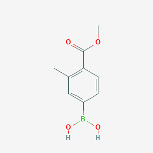 (4-(Methoxycarbonyl)-3-methylphenyl)boronic acid chemical structure (CAS 603122-81-2)