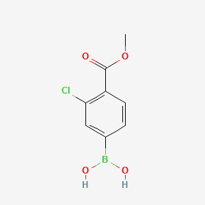 (3-Chloro-4-(methoxycarbonyl)phenyl)boronic acid chemical structure (CAS 603122-82-3)