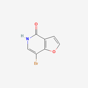 7-Bromofuro[3,2-c]pyridin-4(5H)-one chemical structure (CAS 603301-02-6)