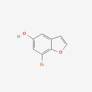 7-Bromobenzofuran-5-ol chemical structure (CAS 603311-31-5)