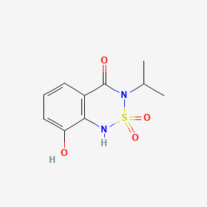 8-Hydroxy-3-isopropyl-1H-benzo[c][1,2,6]thiadiazin-4(3H)-one 2,2-dioxide chemical structure (CAS 60374-43-8)