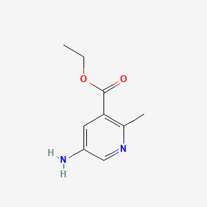 Ethyl 5-amino-2-methylnicotinate chemical structure (CAS 60390-42-3)