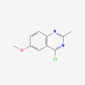 4-Chloro-6-methoxy-2-methylquinazoline chemical structure (CAS 60395-90-6)