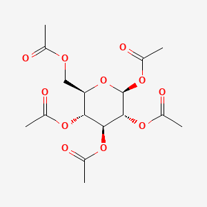 (2S,3R,4S,5R,6R)-6-(Acetoxymethyl)tetrahydro-2H-pyran-2,3,4,5-tetrayl tetraacetate chemical structure (CAS 604-69-3)
