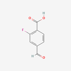2-Fluoro-4-formylbenzoic acid chemical structure (CAS 604000-97-7)