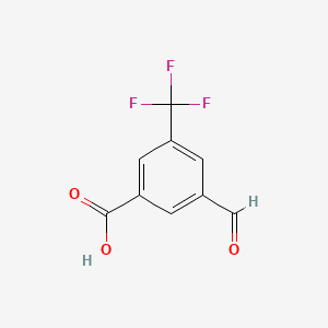 3-Formyl-5-(trifluoromethyl)benzoic acid chemical structure (CAS 604001-03-8)