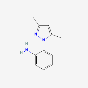 2-(3,5-Dimethyl-1H-pyrazol-1-yl)aniline chemical structure (CAS 60418-47-5)