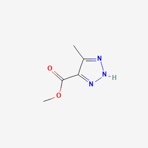 Methyl 5-methyl-1H-1,2,3-triazole-4-carboxylate chemical structure (CAS 60419-70-7)