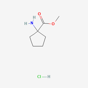 Methyl 1-aminocyclopentanecarboxylate hydrochloride chemical structure (CAS 60421-23-0)