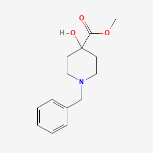 Methyl 1-benzyl-4-hydroxypiperidine-4-carboxylate chemical structure (CAS 60437-30-1)