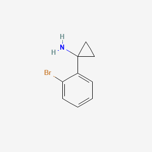1-(2-Bromophenyl)cyclopropanamine chemical structure (CAS 604799-96-4)