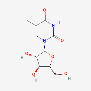 1-((2R,3S,4S,5R)-3,4-Dihydroxy-5-(hydroxymethyl)tetrahydrofuran-2-yl)-5-methylpyrimidine-2,4(1H,3H)-dione chemical structure (CAS 605-23-2)