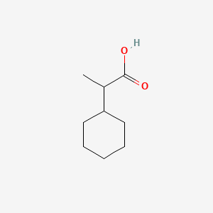 2-Cyclohexylpropanoic acid chemical structure (CAS 6051-13-4)